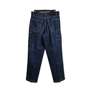 FUBU Carpenter Jeans Mens 34x34 Blue The Collection Baggy Utility Cargo Denim